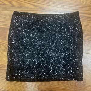 Millau Black Sequined Mini Skirt Size Small